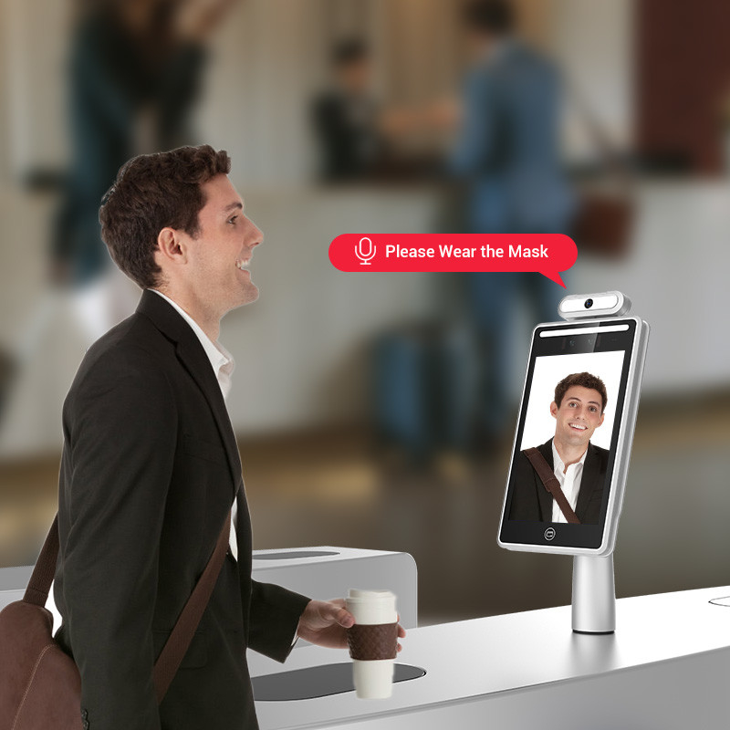 Staff Attendance Face Recognition Terminal All In One Temperature Detection Access Control